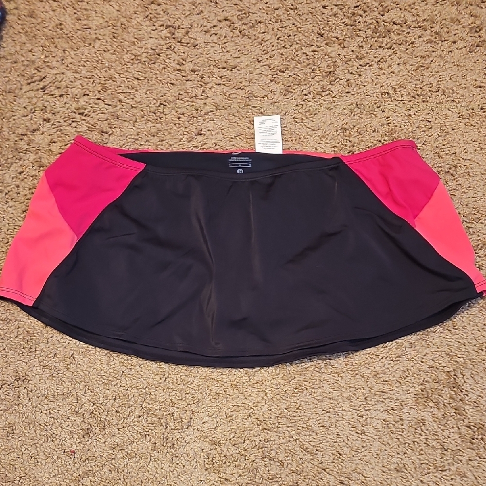 Nike Black Swim Skirt with Pink Trim